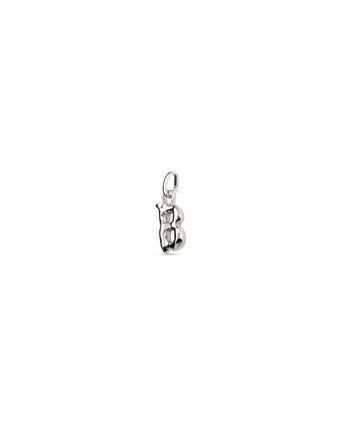Sterling silver-plated charm with small letter B